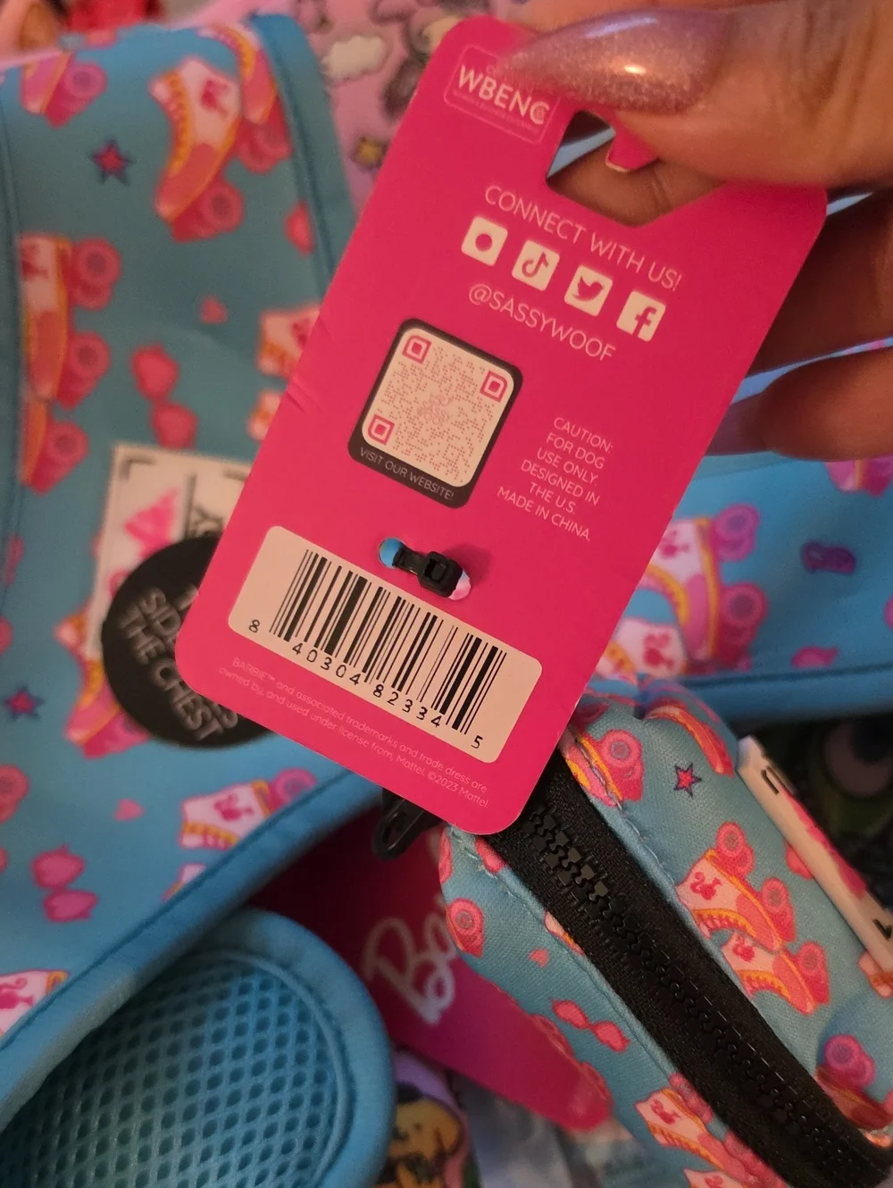 Barbie Blue Roller Skate Poop Bag Holder Sassy Woof